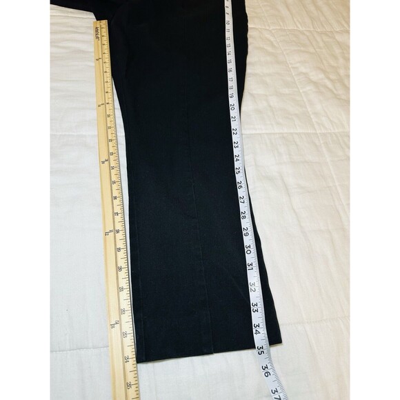 Anthropologie The Essential Slim Black Slim Crop Pants Women's Pockets 16 - Picture 9 of 9